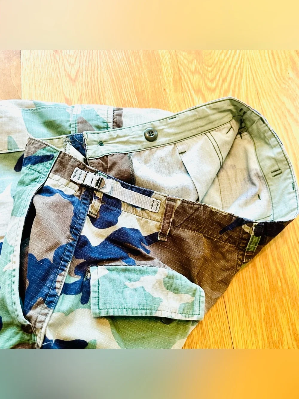 VTG Y2K US Army Woodland BDU Camouflage Cargo Pants M Streetware